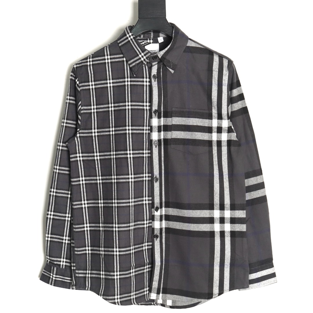 Burberry Double Brushed Striped Check Classic Shirt TSK1