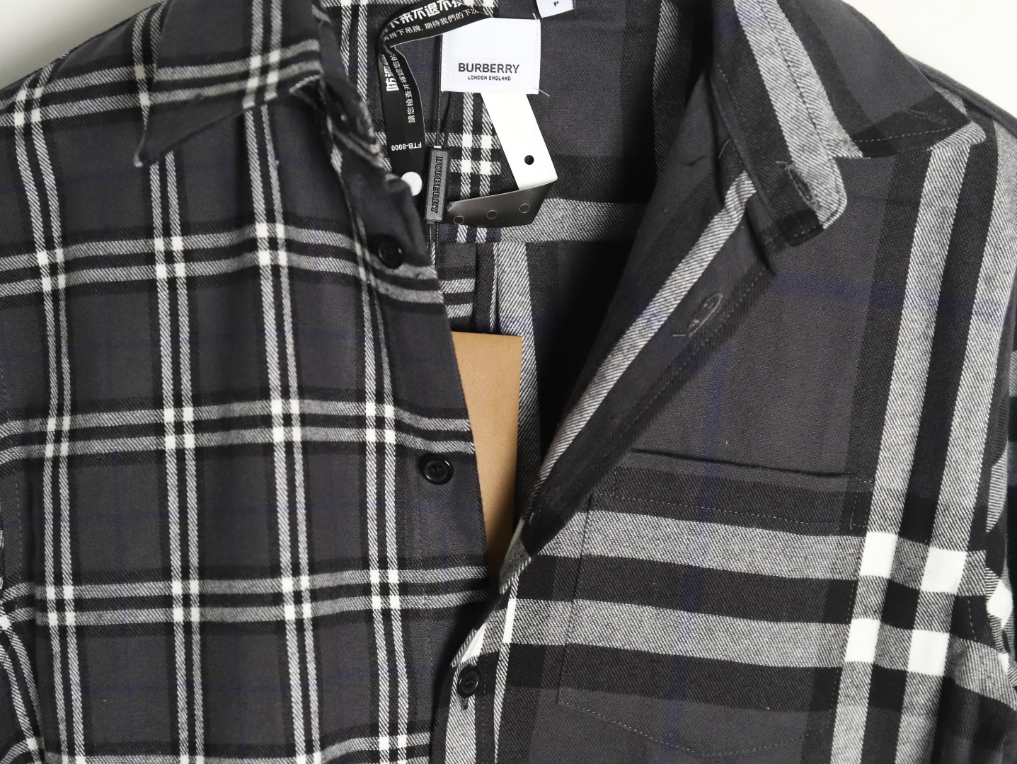 Burberry Double Brushed Striped Check Classic Shirt TSK1