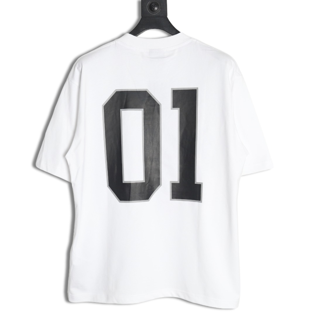 Balenciaga basketball jersey embroidered print short-sleeved T-shirt