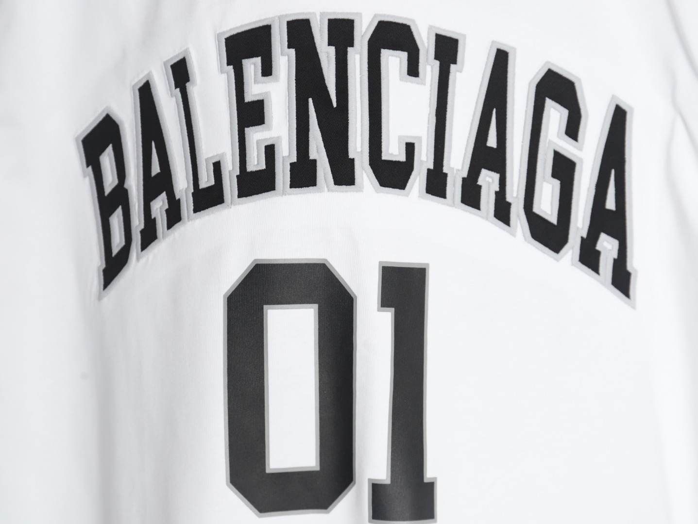 Balenciaga basketball jersey embroidered print short-sleeved T-shirt