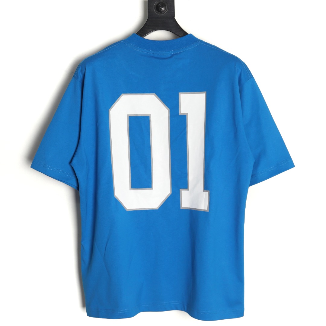 Balenciaga basketball jersey embroidered print short-sleeved T-shirt TSK2