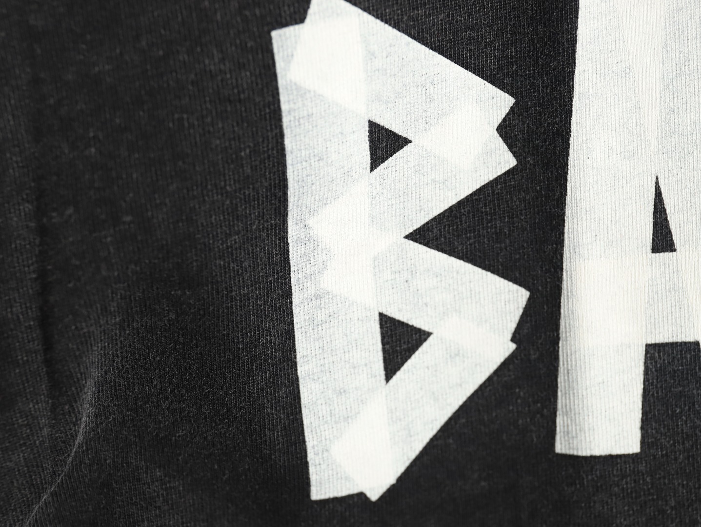 Balenciaga Washed Tape Letters Short Sleeve T-Shirt