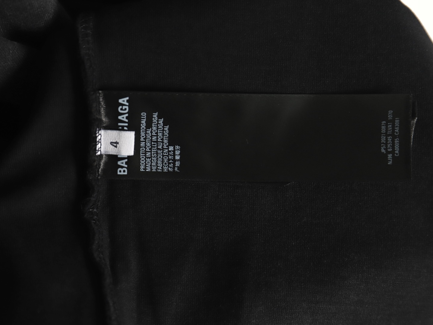 Balenciaga Washed Tape Letters Short Sleeve T-Shirt