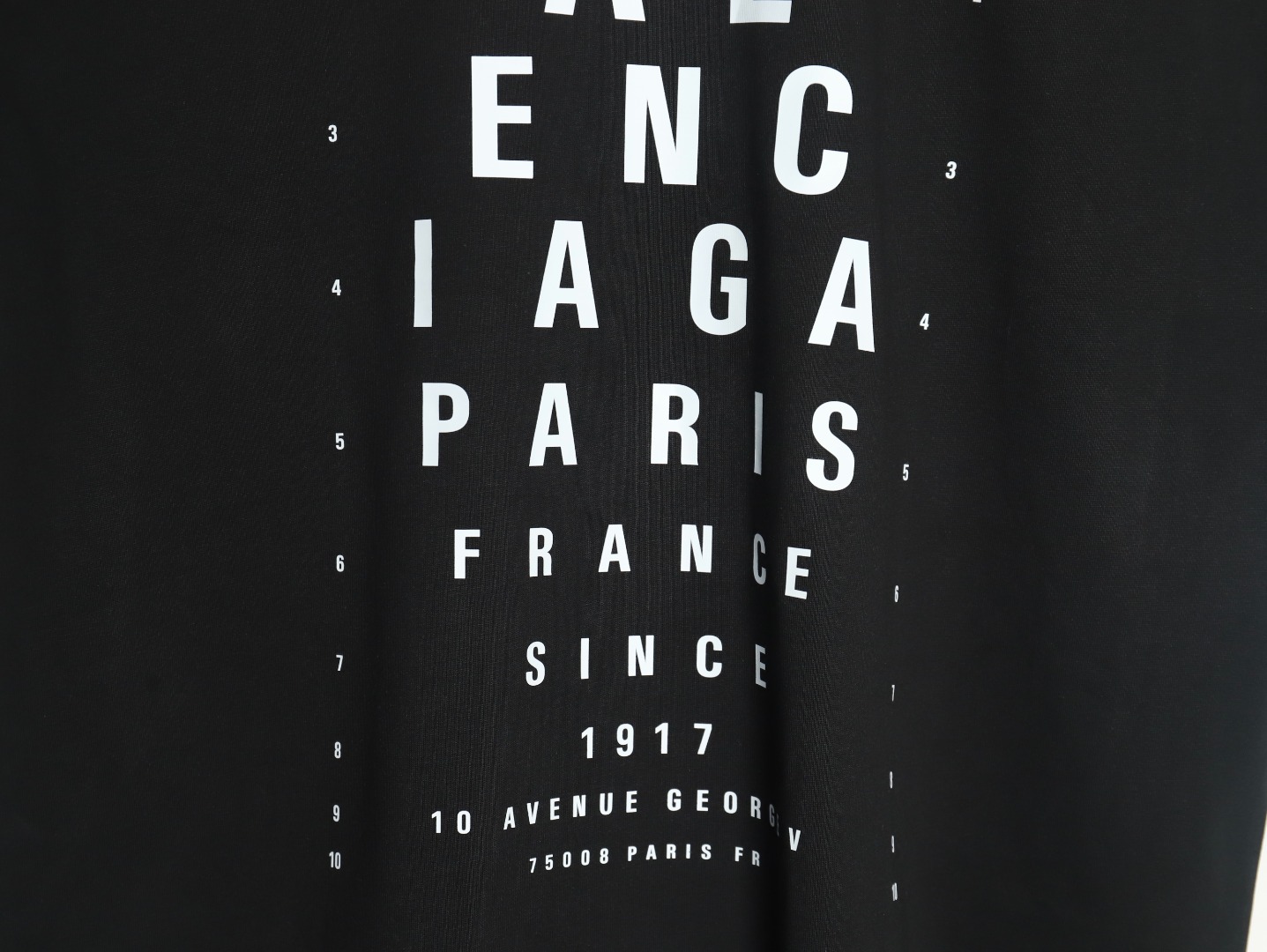 Balenciaga Cut Eye Chart Short Sleeve T-shirt TSK1