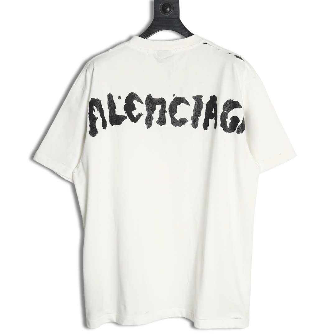 Balenciaga back offset printed short-sleeved T-shirt