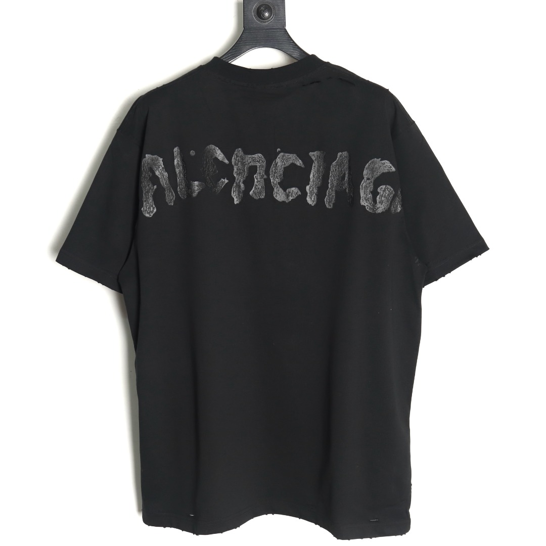 Balenciaga back offset printed short-sleeved T-shirt TSK1