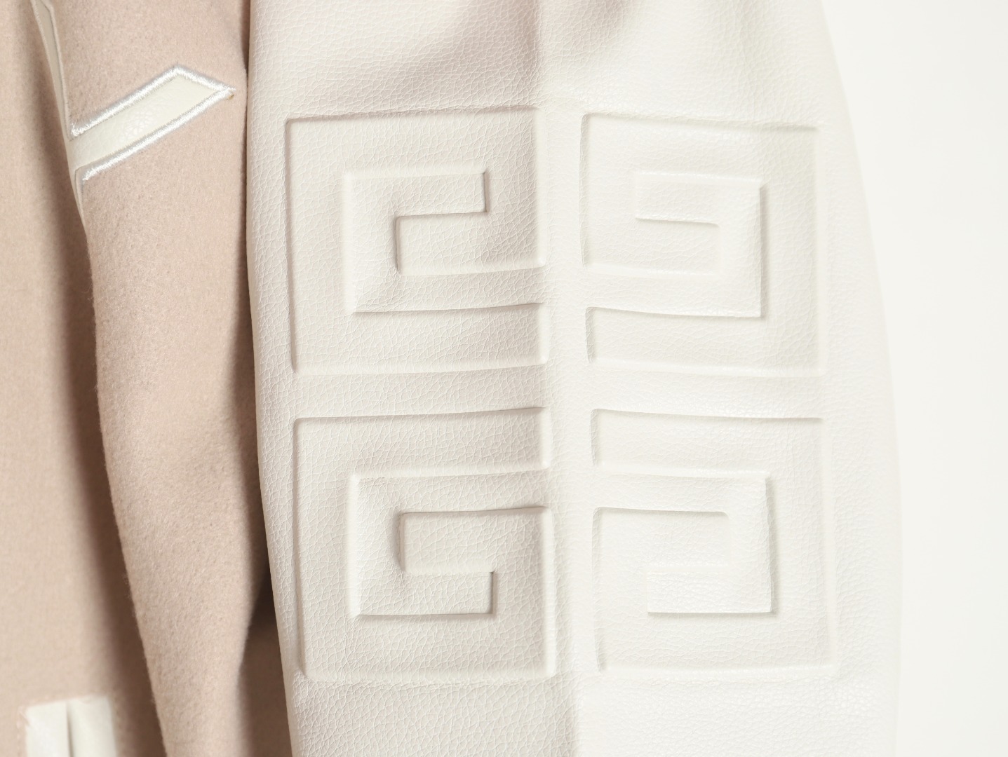 Givenchy embroidered letter patchwork wool baseball jacket