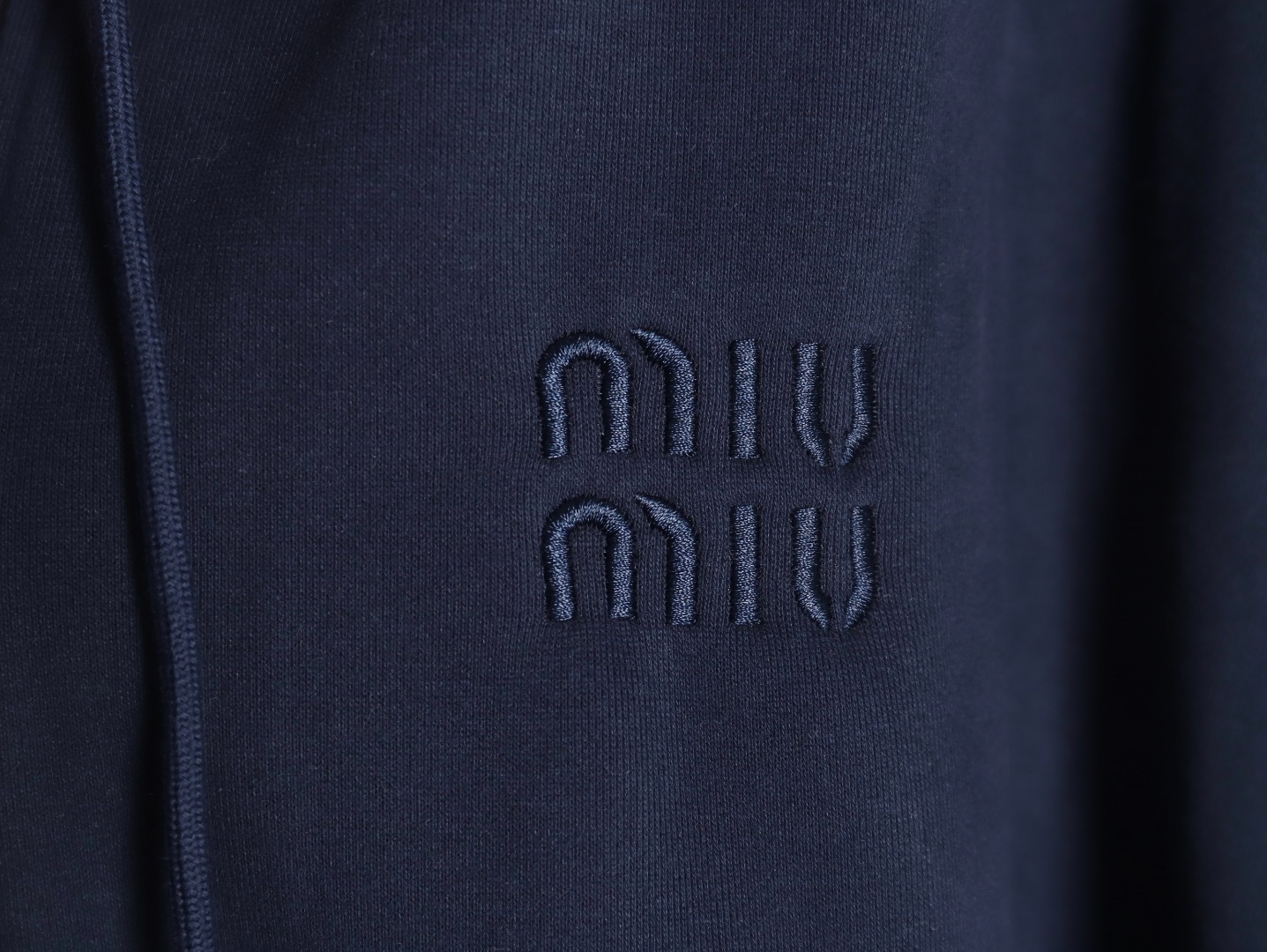 Miu Miu embroidered logo velvet zip-up jacket TSK2