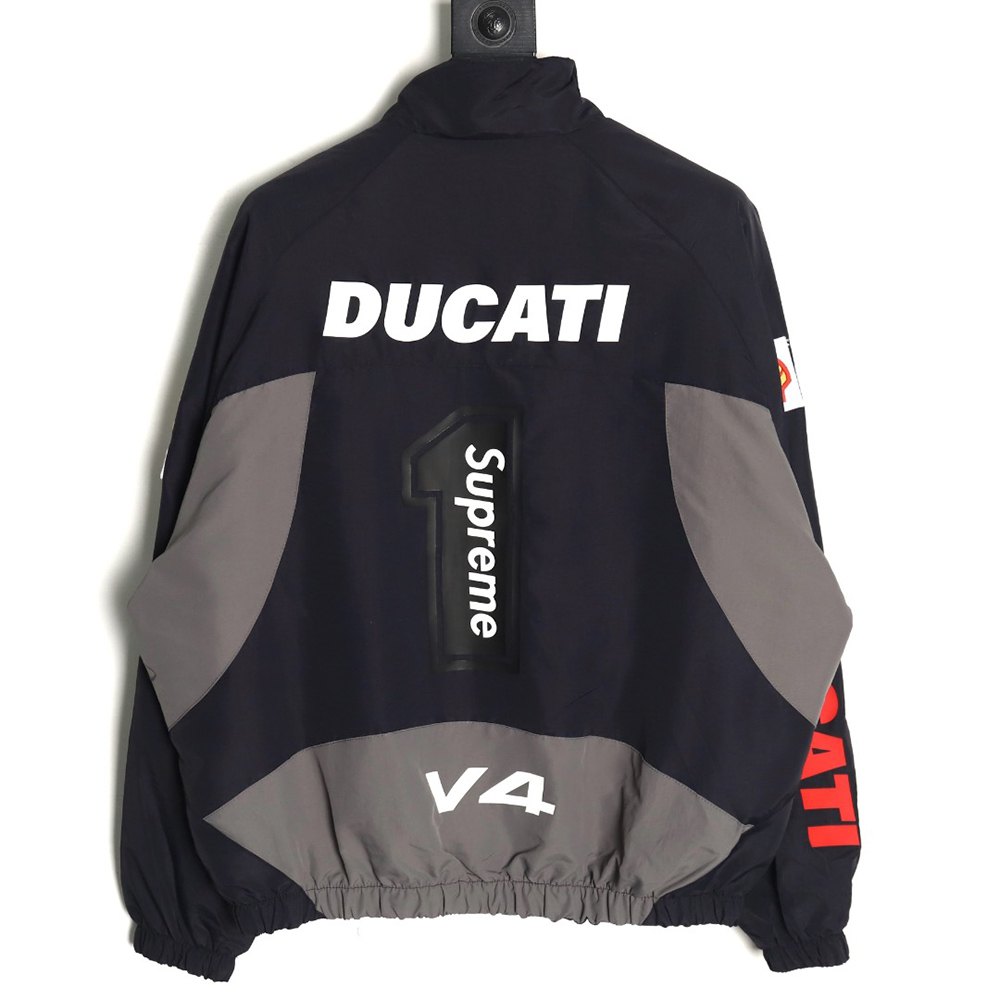Supreme & Ducati co-branded printed contrasting sports jacket