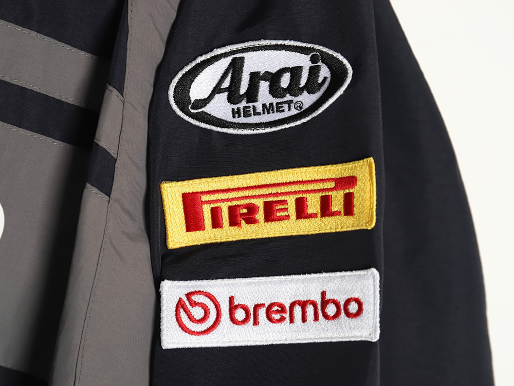 Supreme & Ducati co-branded printed contrasting sports jacket