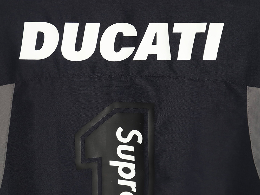 Supreme & Ducati co-branded printed contrasting sports jacket