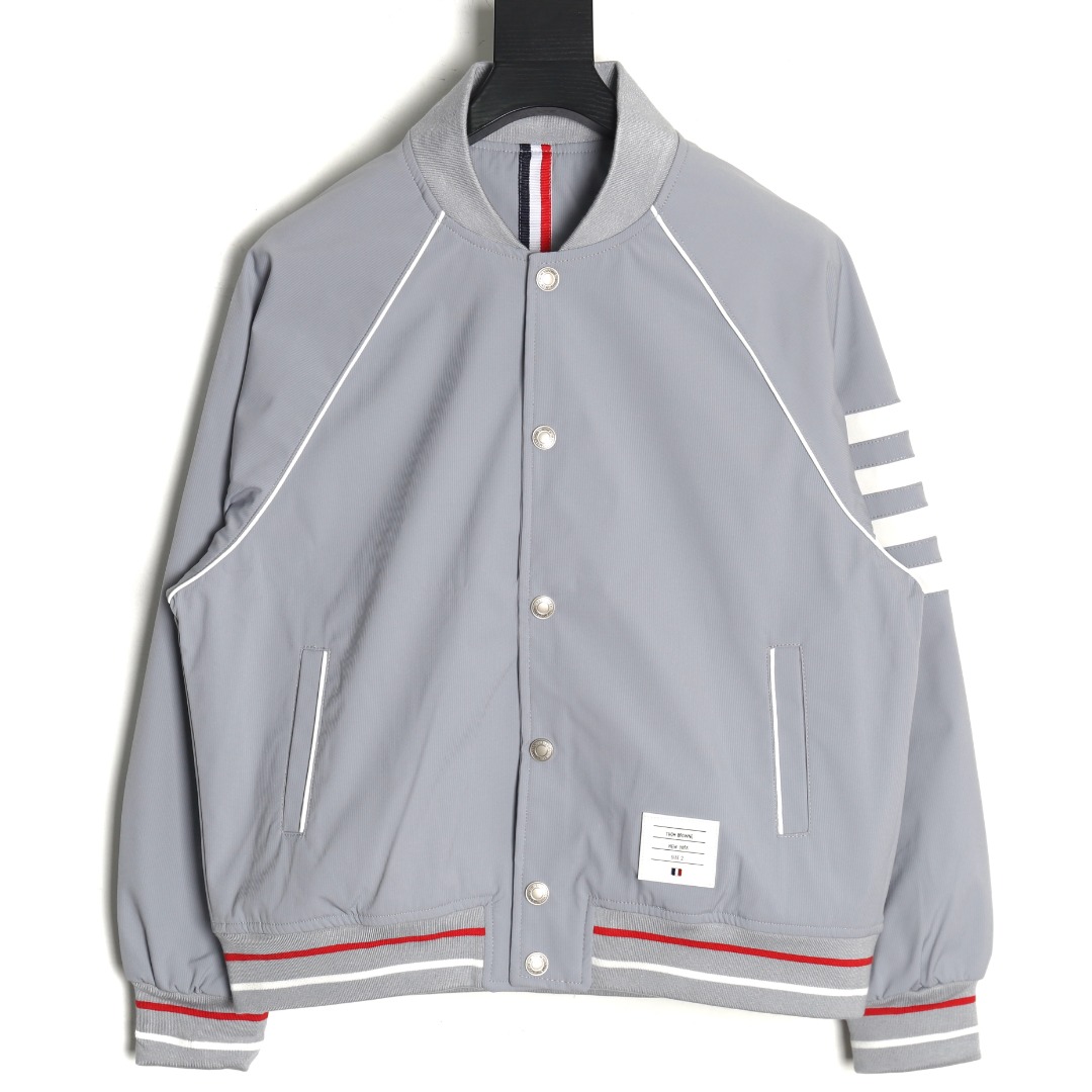 Thom Browne four-bar bomber jacket