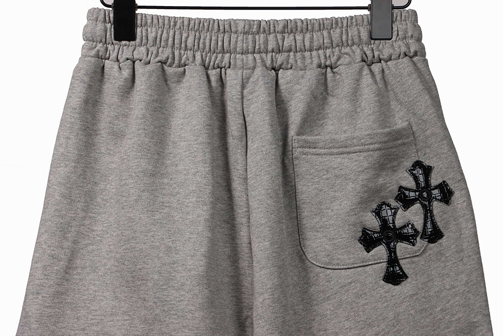 Chrome Hearts Horseshoe Cross Grey Shorts