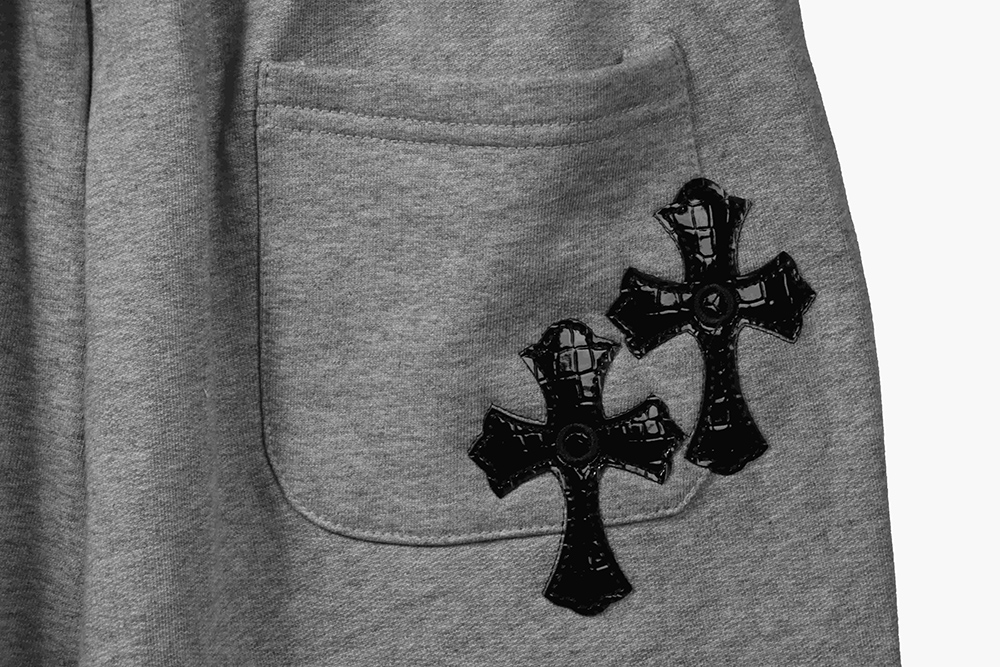 Chrome Hearts Horseshoe Cross Grey Shorts