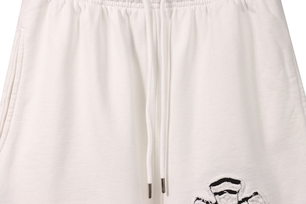 Chrome Hearts Horseshoe Distressed Sanskrit White Shorts