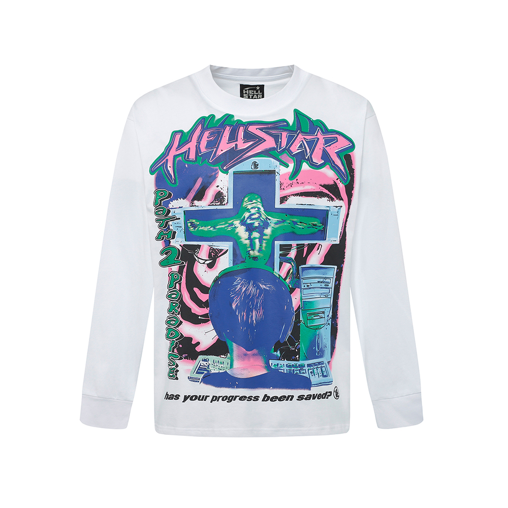 Hell Star Print Long Sleeve T-shirt