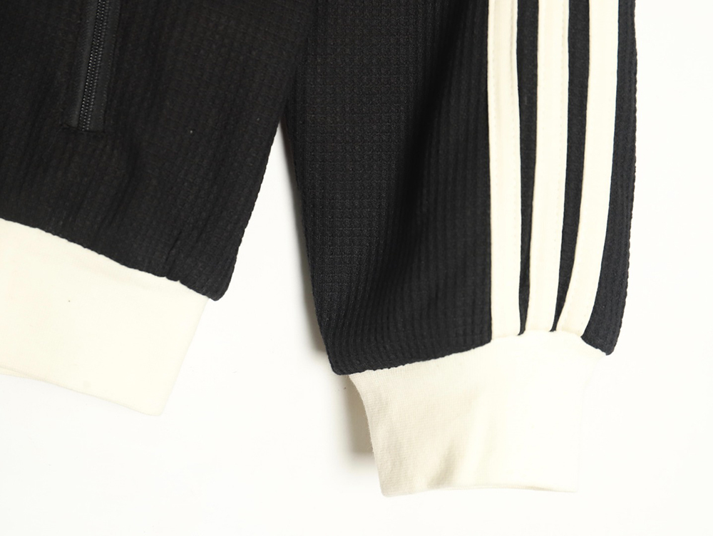Adidas Logo Embroidered Side Stripe Retro Sports Stand Collar Jacket TSK1