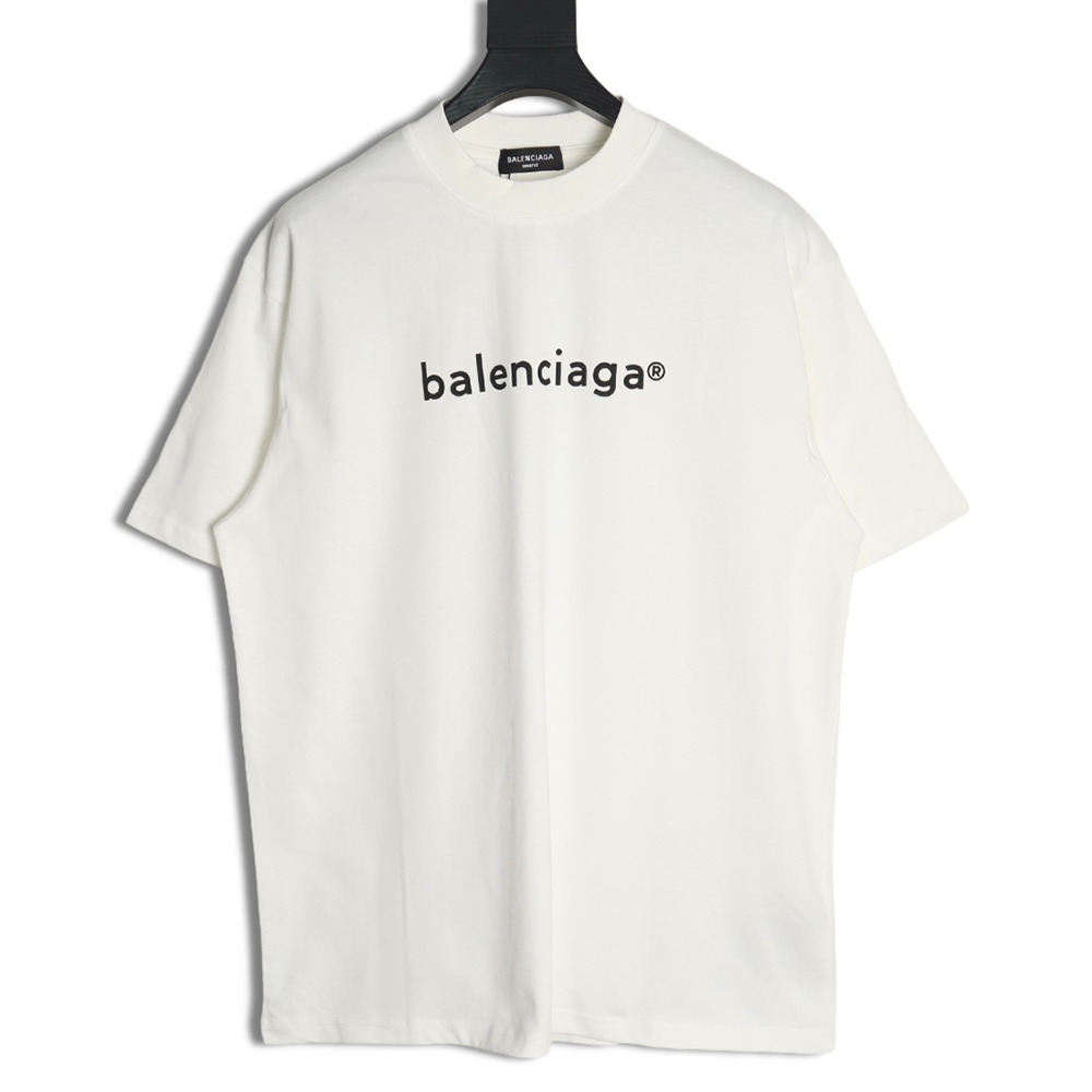 Balenciaga Small R Logo Print Short Sleeve T-shirt