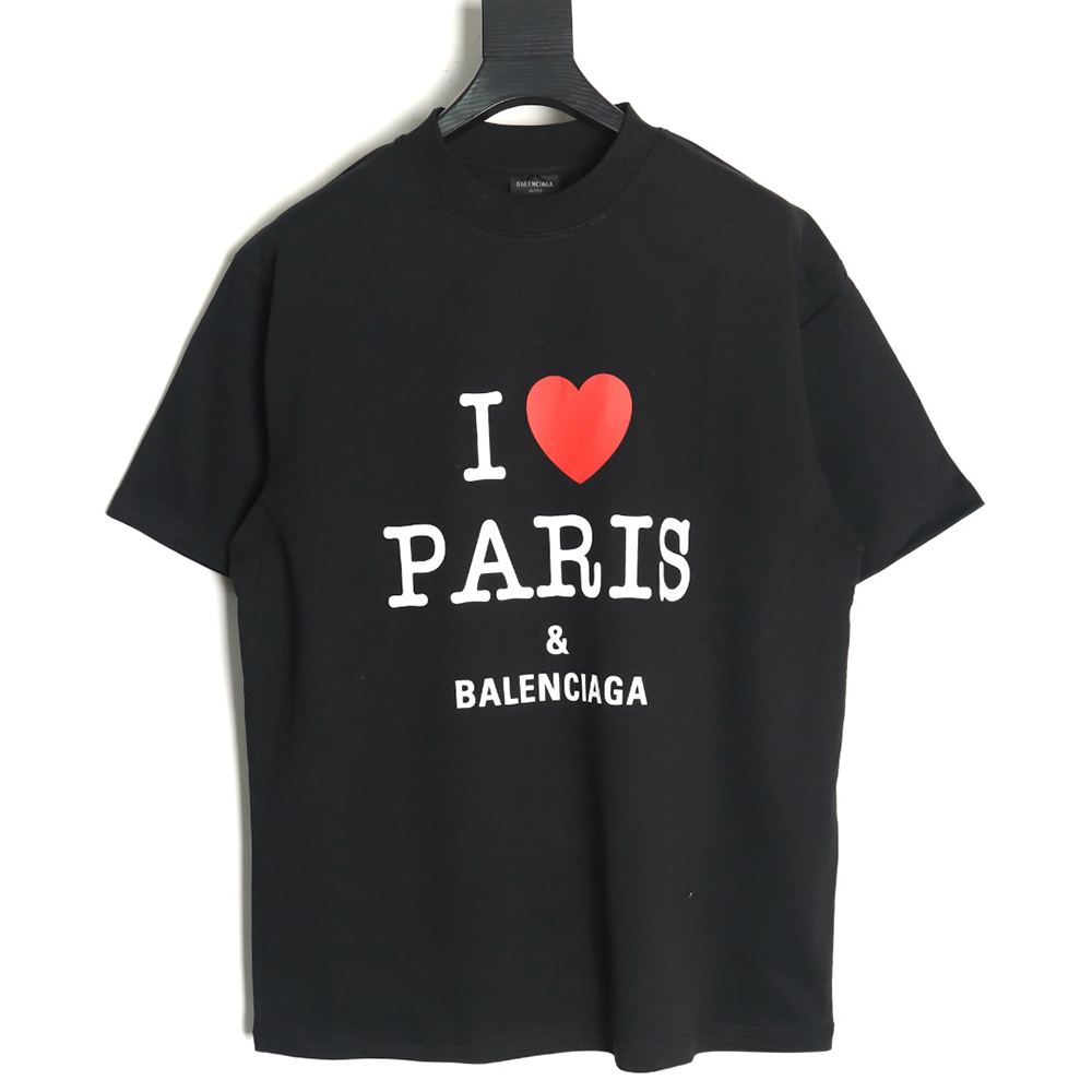 Balenciaga Valentine''s Day limited edition heart print short-sleeved T-shirt TSK1