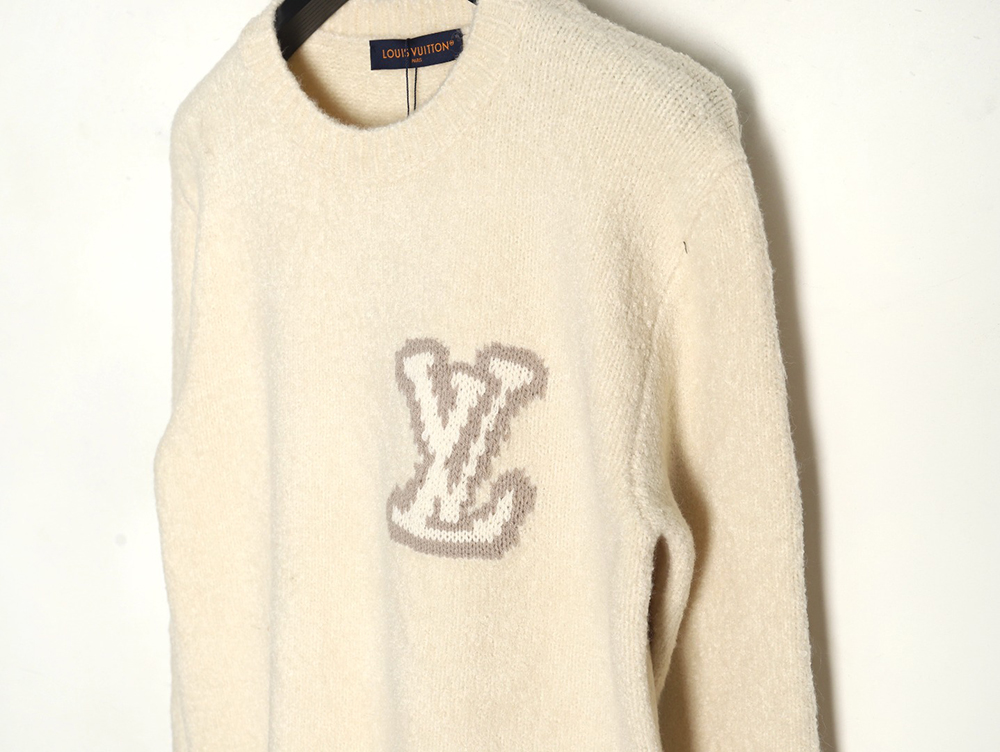 Louis Vuitton monogram intarsia knitted crew neck sweater