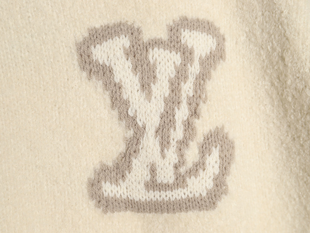 Louis Vuitton monogram intarsia knitted crew neck sweater