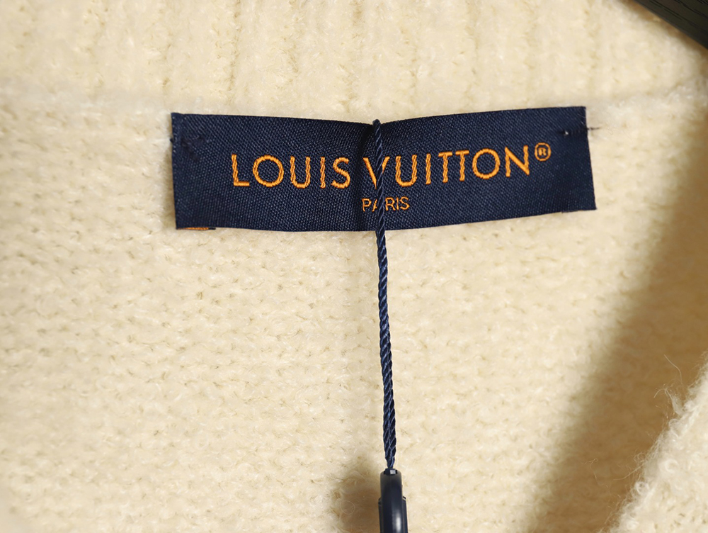 Louis Vuitton monogram intarsia knitted crew neck sweater