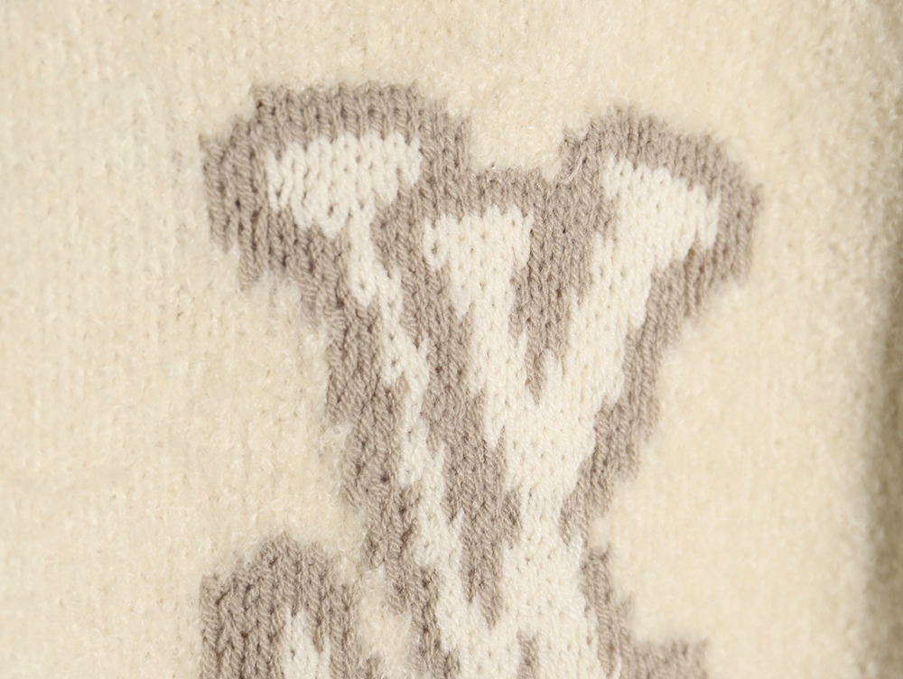 Louis Vuitton monogram intarsia knitted crew neck sweater