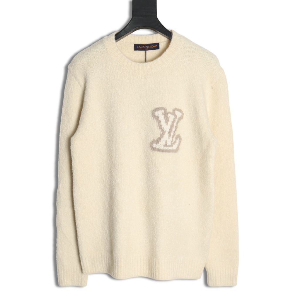 Louis Vuitton monogram intarsia knitted crew neck sweater