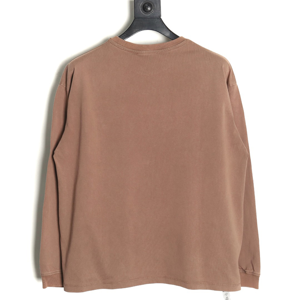 Miu Miu embroidered pocket cotton long-sleeved T-shirt