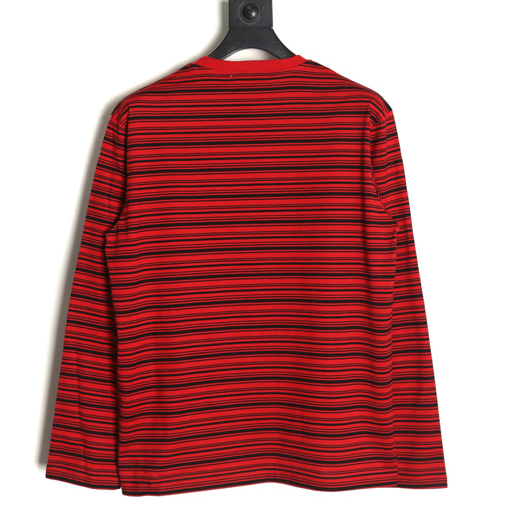 Miu Miu Red Striped Long Sleeve T-Shirt