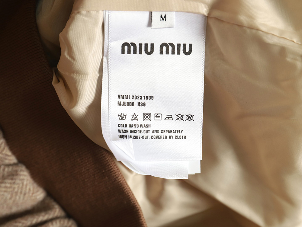 Miu miu herringbone twill pattern jacket