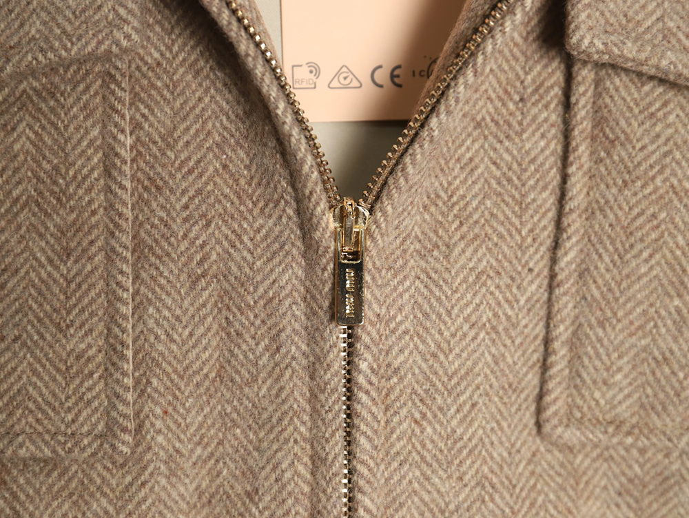 Miu miu herringbone twill pattern jacket