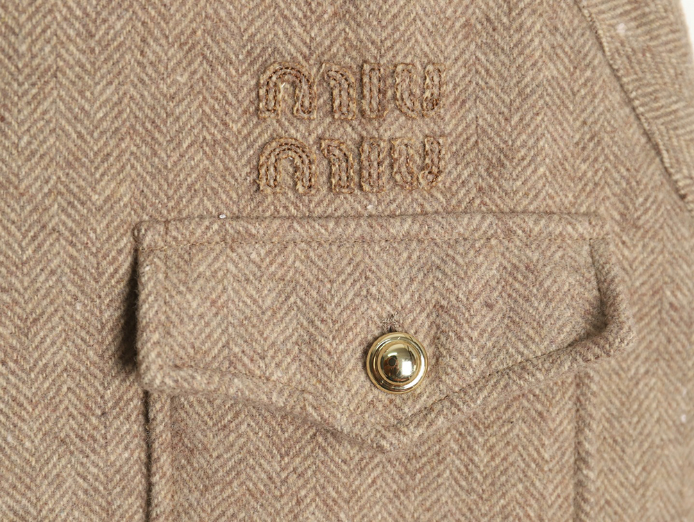 Miu miu herringbone twill pattern jacket