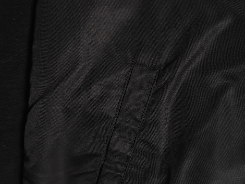 Prada inverted triangle logo nylon splicing wool jacket