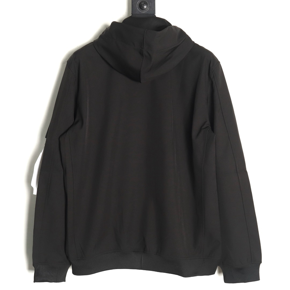 Stone Island Plain Hooded Zip-Up Jacket TSK1