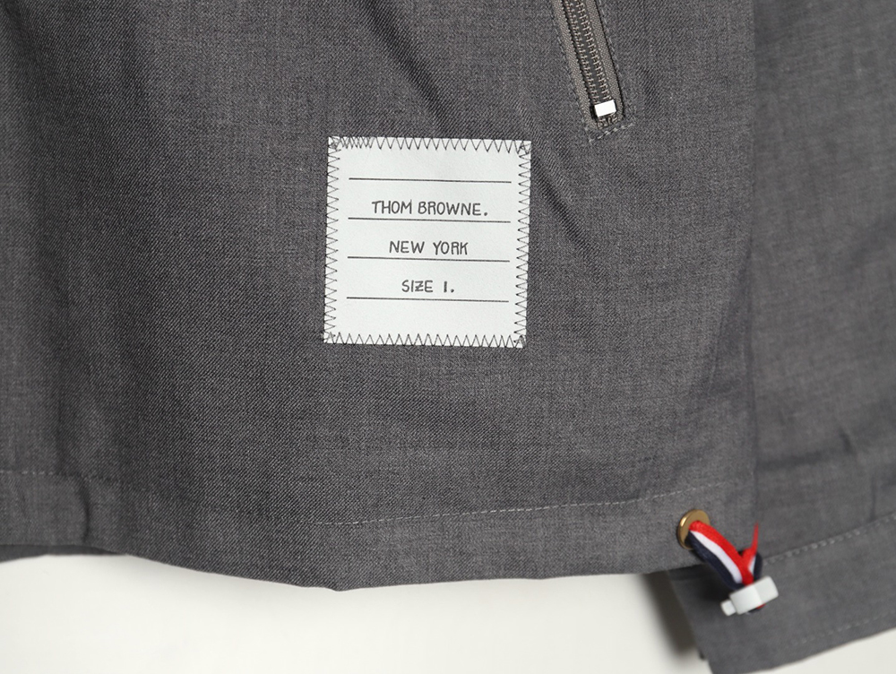 Thom Browne yarn-dyed four-bar zip-up trench coat