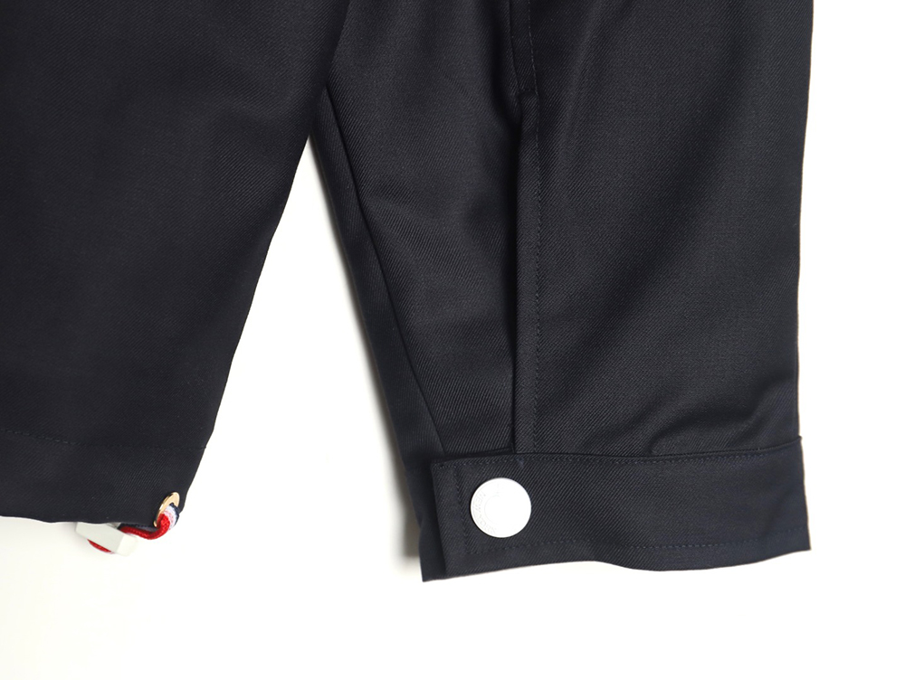 Thom Browne yarn-dyed four-bar zip-up trench coat TSK1