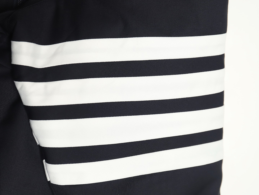 Thom Browne yarn-dyed four-bar zip-up trench coat TSK1