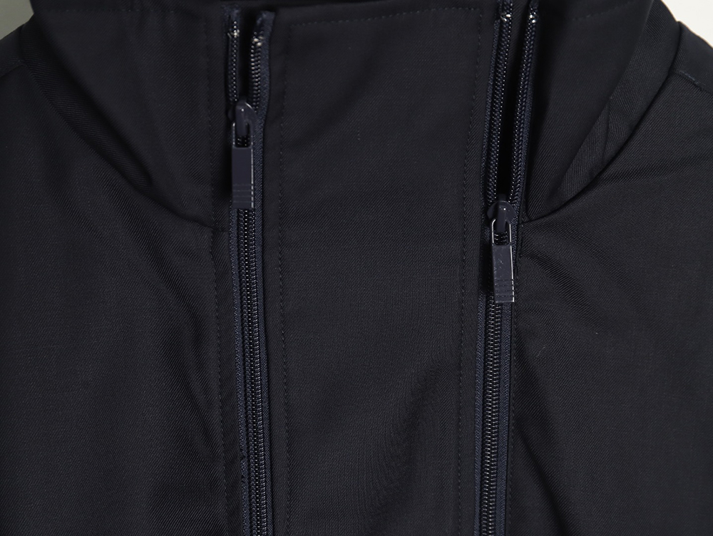 Thom Browne yarn-dyed four-bar zip-up trench coat TSK1