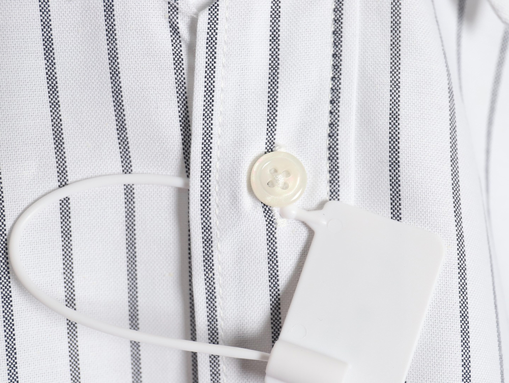 Thom Browne Cotton Vertical Stripe Double Ribbon Long Sleeve Shirt