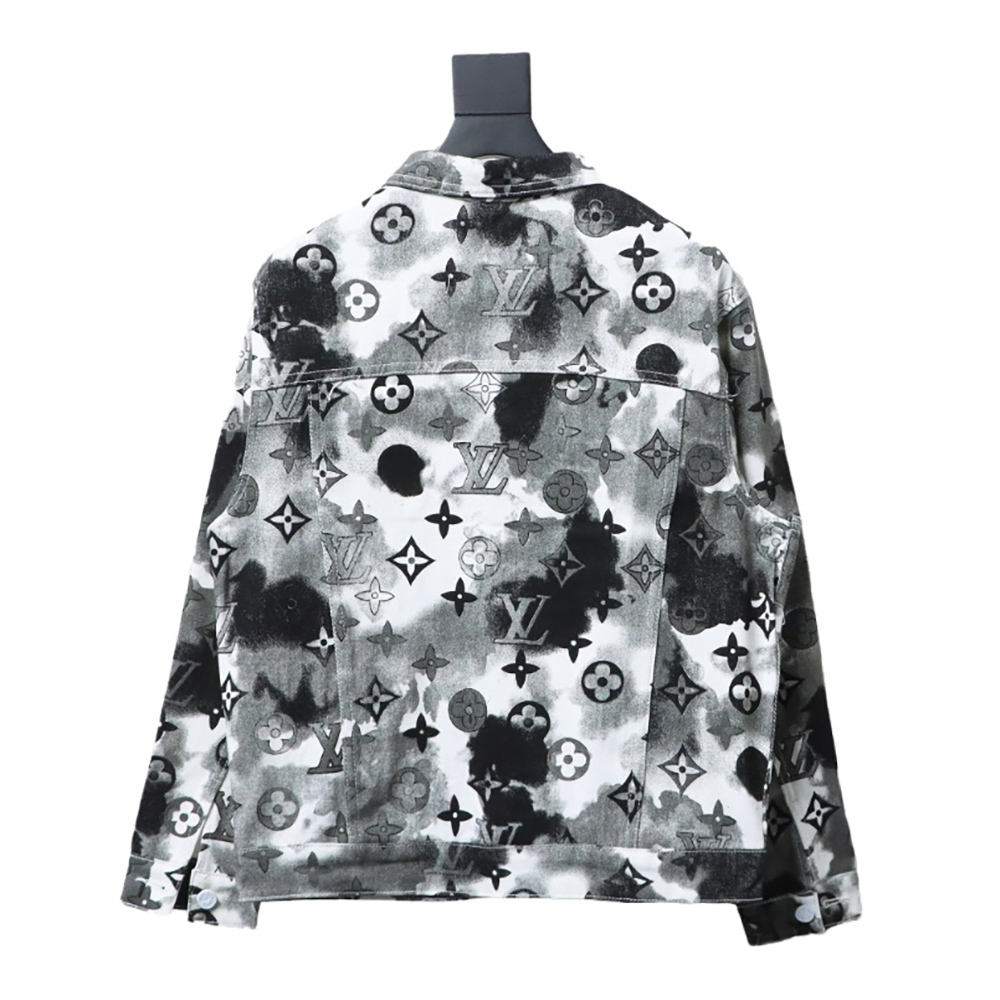 LouisVuitton ink camouflage monogram full print denim jacket