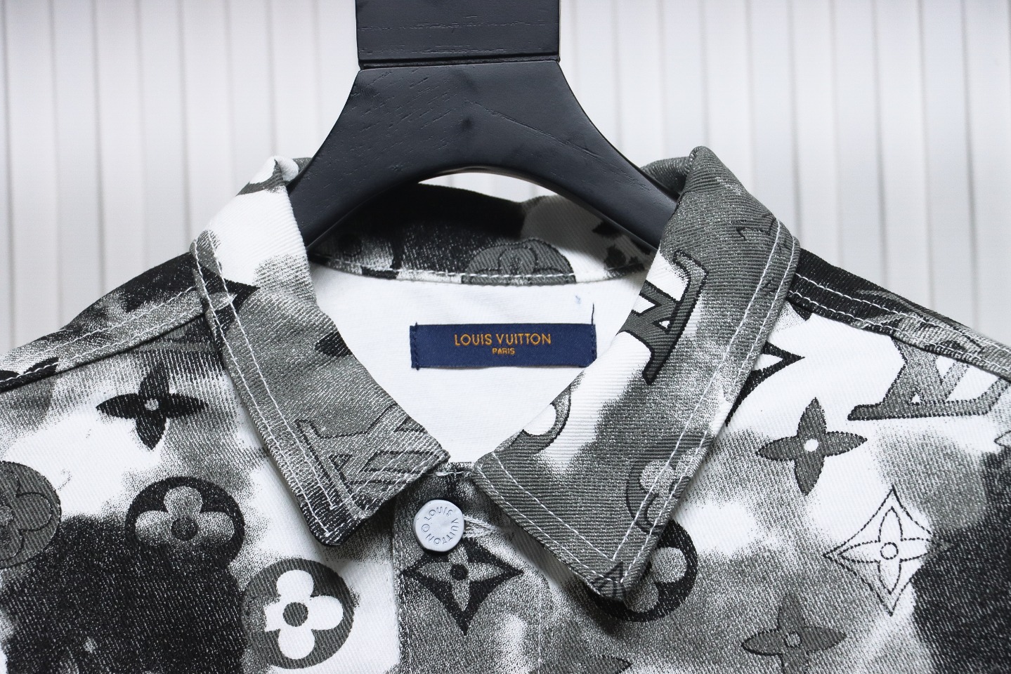 LouisVuitton ink camouflage monogram full print denim jacket