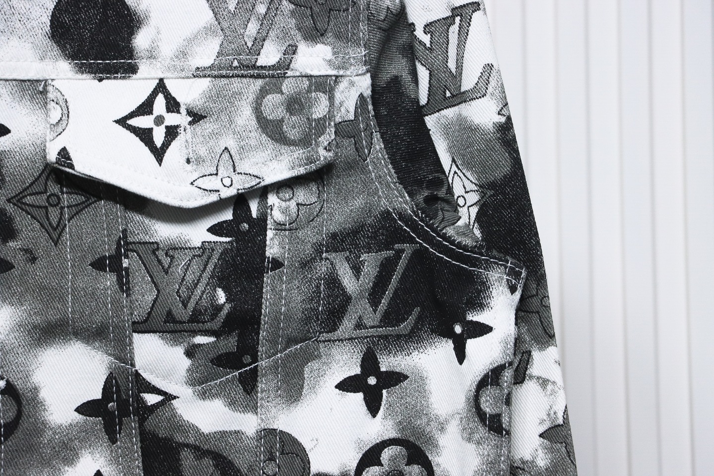 LouisVuitton ink camouflage monogram full print denim jacket