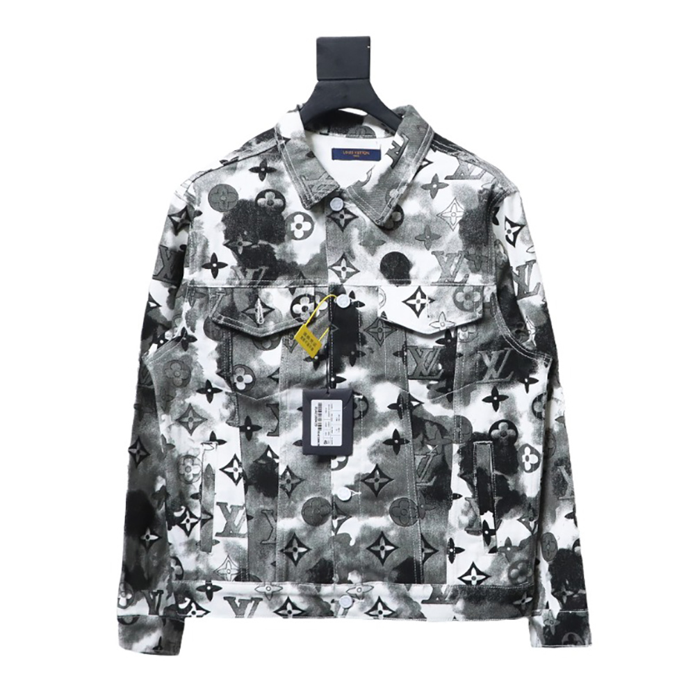 LouisVuitton ink camouflage monogram full print denim jacket