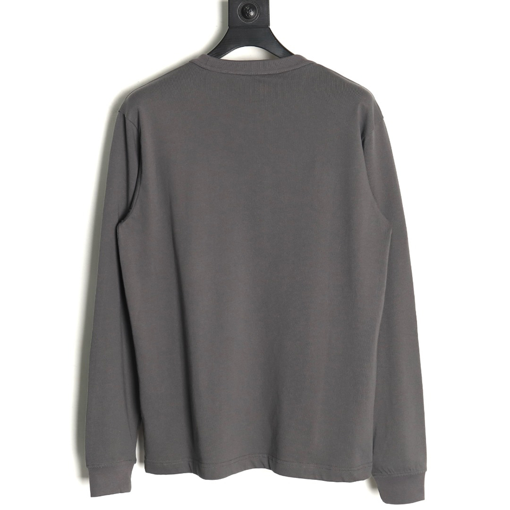 Alexander Wang 3D embossed glitter logo long-sleeved T-shirt
