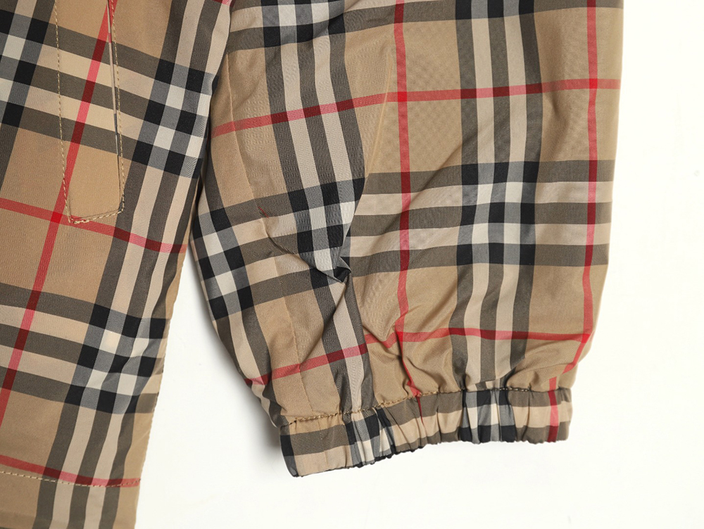 Burberry Check Reversible Button Hooded Jacket