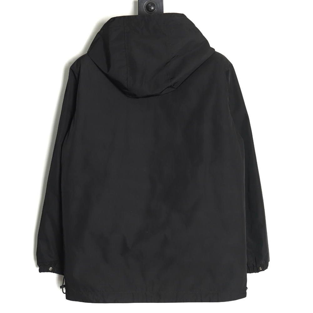 Burberry Check Reversible Button Hooded Jacket