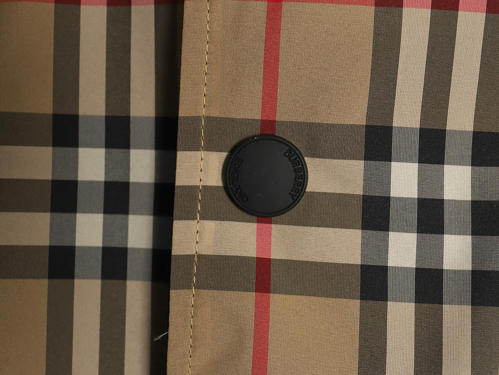 Burberry Check Reversible Button Hooded Jacket