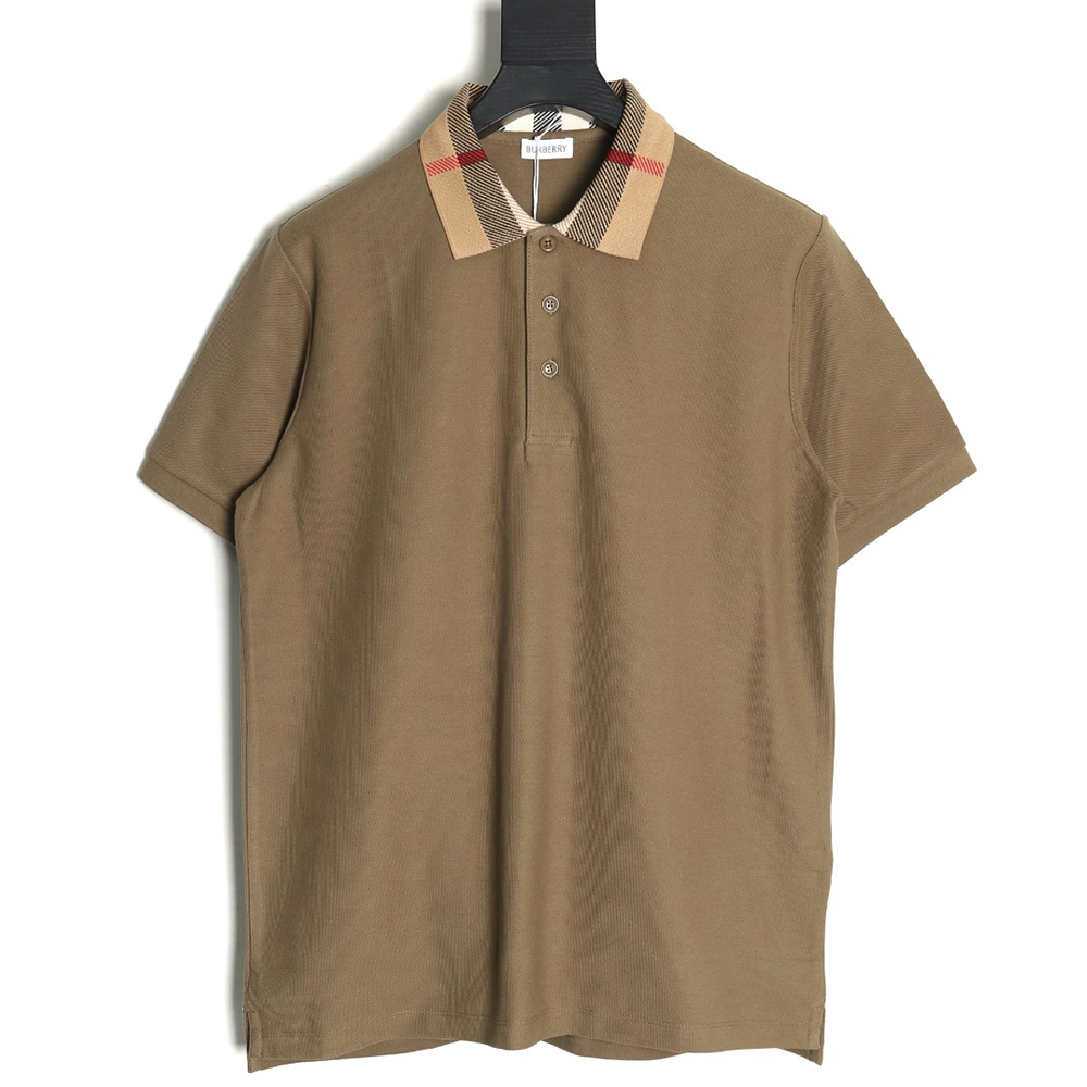 Burberry Classic Collar Check Short Sleeve Polo Shirt TKS1