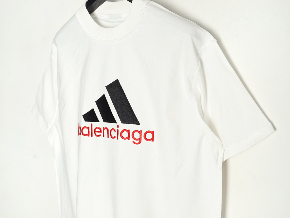 Balenciaga & Adidas co-branded embroidered short-sleeved T-shirt
